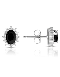Bijuterii argint, Cercei argint 925 stud si cubic zirconia negru GS8872-EG-BKW, bb-shop.ro