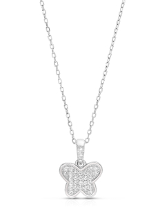 Coliere argint, Colier argint 925 fluture si cubic zirconia TS1488-CH-W, bb-shop.ro