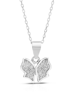 Colier argint 925 fluture si cubic zirconia GS8537-CH-W, 001, bb-shop.ro