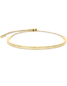 Bratari dama diamant, Bratara aur 14 kt semifixa cu diamante SG28103-Y-s, bb-shop.ro