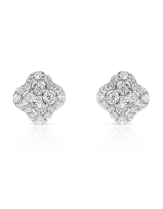 Bijuterii aur 14 kt 365 LOVE, Cercei 365 Love aur 14 kt stud cu diamante FI52480W-WD4WN, bb-shop.ro