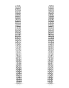 Cercei aur 14 kt stud lung cu diamante SE26571-W, 001, bb-shop.ro