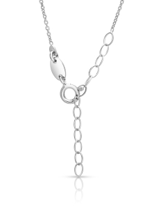 Bijuterii cristal, Colier argint 925 inima cristal si cubic zirconia 32550AG-RH-APC, bb-shop.ro