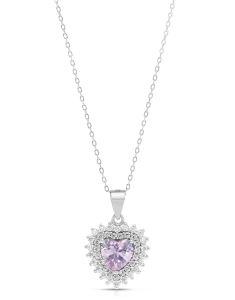 Colier Colier argint 925 inima si cubic zirconia violet TE0477-CH-LT.LW, 02, bb-shop.ro