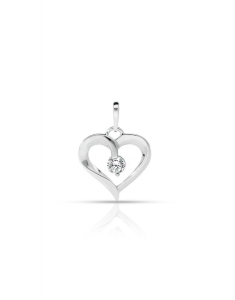 Pandantive, Pandantiv aur 14 kt inima si cubic zirconia JP62848W, bb-shop.ro