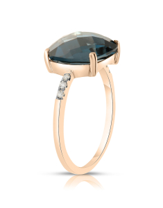 Bijuterii ZOCCAI, Inel Zoccai Dama aur 18 kt cu diamante si topaz london ZZAN1072RRTLDI, bb-shop.ro