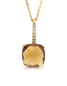 Bijuterii ZOCCAI, Colier Zoccai Dama aur 18 kt cu diamante si cuart fumuriu ZZCO1061GGQFDI, bb-shop.ro