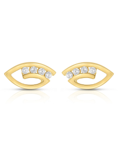 Bijuterii stud aur 14 kt, Cercei aur 14 kt stud si cubic zirconia EB0476-01, bb-shop.ro