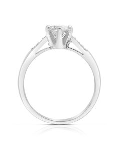 Bijuterii pave argint, Inel argint 925 cu cubic zirconia TR7001-RG-W, bb-shop.ro