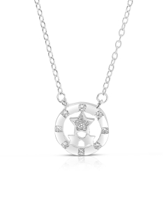 Bijuterii rolo argint, Colier argint 925 cu stele si cubic zirconia GS9685-NL-W, bb-shop.ro
