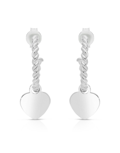 Bijuterii rotunzi, Cercei argint 925 cu inimi BB239205-RH, bb-shop.ro