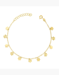Bratari aur 14 kt, Bratara aur 14 kt cu flori AB016-BR-Y, bb-shop.ro