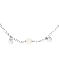 Bijuterii perla sintetica, Bratara argint 925 cu perla  si inimi XBR12379-RH-W, bb-shop.ro