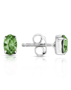 Bijuterii stud cristal, Cercei argint 925 stud si cristale verzi 32272AG-RH-P, bb-shop.ro
