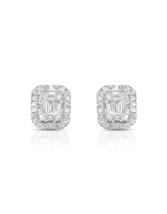 Bijuterii, Cercei Aur 14 Kt Baguette stud EU08067EF0018-P, bb-shop.ro