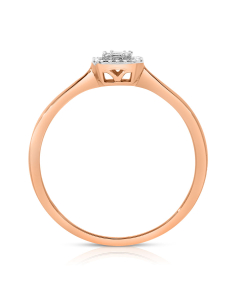 Bijuterii diamant, Inel de logodna Aur 14 Kt Baguette EU08067RF0009-P, bb-shop.ro