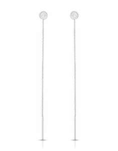 Bijuterii aur 14 kt, Cercei aur 14 kt fir si cubic zirconia JE19319W, bb-shop.ro
