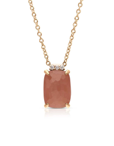 Colier Colier Peroni&Parise Dharma aur 14 kt cu diamante si calcedonie DHA-P31DBCALAL, 001, bb-shop.ro