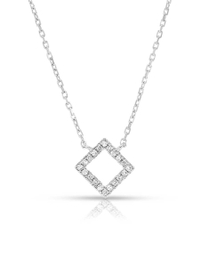 Bijuterii rolo BIJUTERII AUR 14 KT, Colier aur 14 kt romb cu diamante EU06463PK0005-W, bb-shop.ro