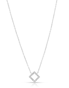 Bijuterii rolo BIJUTERII AUR 14 KT, Colier aur 14 kt romb cu diamante EU06463PK0005-W, bb-shop.ro