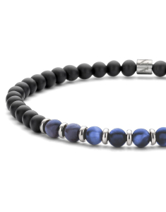 Bijuterii otel inoxidabil, Bratara Frank 1967 cu agate si lapis lazuli 7FB-0685, bb-shop.ro