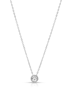 Bijuterii na dama argint, Colier argint 925 cu cubic zirconia GIZ00022-RH-W, bb-shop.ro