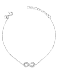 Bijuterii rolo argint cubic zirconia, Bratara argint 925 cu cubic zirconia si infinit BRZ00040-RH-W, bb-shop.ro