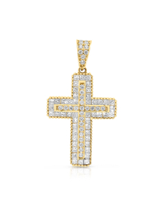 Bijuterii dama, Pandantiv aur 14 kt cruce cu cubic zirconia MLI00641Y, bb-shop.ro