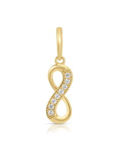 Bijuterii, Pandantiv aur 14 kt infinit si cubic zirconia S26-JP88594Y, bb-shop.ro