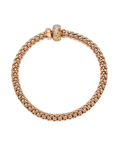 Bijuterii diamant maro, Bratara Fope Solo Flex’it aur 18 kt cu diamante maro 61206BX-PW-R-RRX-00S, bb-shop.ro