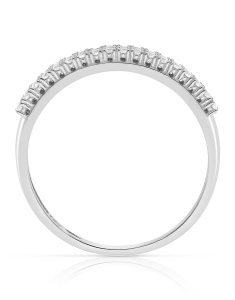 Bijuterii, Inel aur 14 kt half eternity si cubic zirconia LN-001W-I, bb-shop.ro