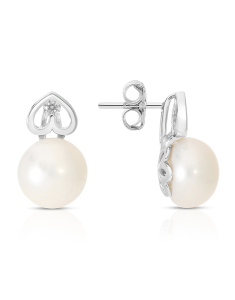 Bijuterii argint, Cercei argint 925 stud cu perla de cultura BB2571-ES027-WH, bb-shop.ro