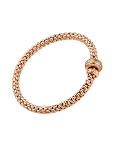Bijuterii diamant maro, Bratara Fope Solo Flex’it aur 18 kt cu diamante 61206BX-PW-R-RRX-00M, bb-shop.ro