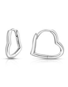 Bijuterii rotunzi, Cercei argint 925 inima 11040FESWSH1, bb-shop.ro