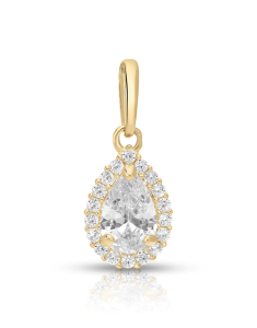 Bijuterii aur, Pandantiv aur 14 kt si cubic zirconia S67-JP63958Y, bb-shop.ro