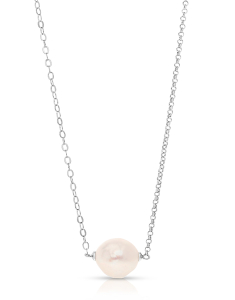 Bijuterii rolo argint, Colier argint 925 cu perla de cultura YA-1136S-NP-RH-W, bb-shop.ro
