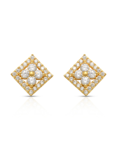 Bijuterii aur 14 kt, Cercei aur 14 kt stud si cubic zirconia S78-JE11148Y, bb-shop.ro