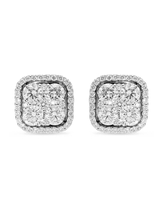 Bijuterii, Cercei Valentina Callegher Twist 18 kt stud cu diamante 12316-2-S-W, bb-shop.ro