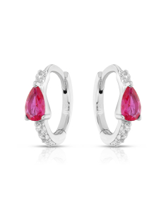 Bijuterii MARIBELLE, Cercei copii Maribelle argint rotunzi si cubic zirconia fucsia ORZ00614-RH-FW, bb-shop.ro