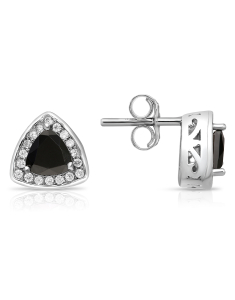 Bijuterii argint, Cercei argint 925 stud si cubic zirconia negru E614792-EG-BKW, bb-shop.ro