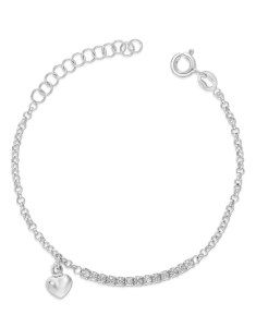Bratari tennis argint, Bratara copii Maribelle argint semitennis cu cubic zirconia si inima PSBK0245-RH-W, bb-shop.ro