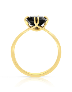 Bijuterii agat, Inel aur 14 kt cu agat negru ZR4225Y-BA, bb-shop.ro