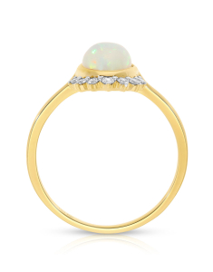 Inele, Inel Vida aur 18 kt cu diamante si opal 61041Q-OL8YP, bb-shop.ro