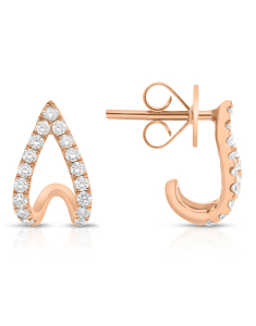 Bijuterii de lux stud dama diamant aur, Cercei aur 18 kt cu diamante, bb-shop.ro