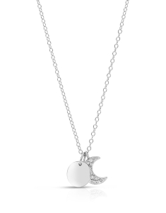 Coliere argint, Colier argint 925 banut semiluna cu cubic zirconia R0AD7Q001V00L8QB0, bb-shop.ro