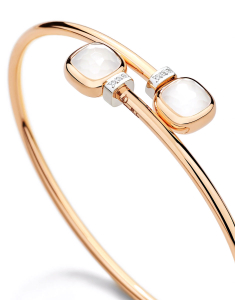 Bratara Bratara Pomellato Nudo aur 18 kt fixa cu diamante si cuart PBC5020O6WHRDBQLT, 002, bb-shop.ro