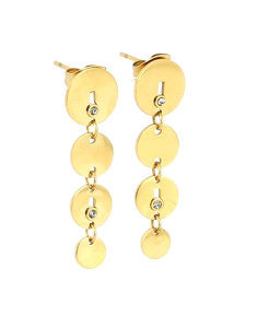Bijuterii dama ZAG BIJOUX, Cercei Zag Circles lungi cu cubic zirconia SEL18205-01WHT, bb-shop.ro