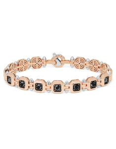 Bratari link diamant negru aur, Bratara Baraka Tecnodiamonds aur 18 kt, bb-shop.ro