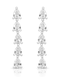 Bijuterii argint, Cercei argint 925 stud cu cubic zirconia 12539FESWSH1, bb-shop.ro