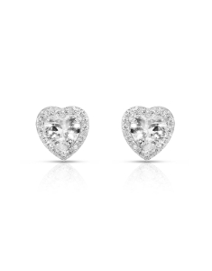 Bijuterii argint, Cercei argint 925 stud cu inima si cubic zirconia TE7802-EG-W, bb-shop.ro